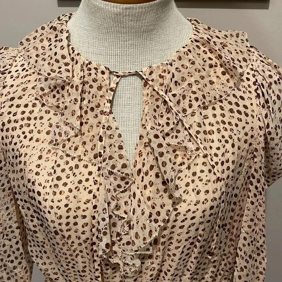 NWT!! Ulla Johnson - CECILY DRESS LEOPARD IKAT DOT - Size 6 - Picture 8 of 13